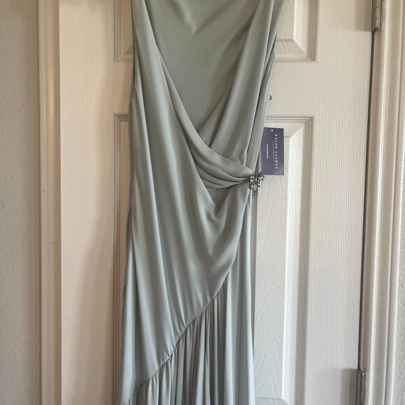 Ralph Lauren Collection 1930s Inspired Pale Blue Silk Cre, Size 6, NEW WITH TAGS - Picture 2 of 5